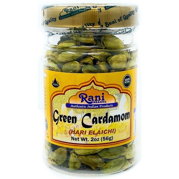 Rani Green Cardamom Pods Spice (Hari Elachi) 2oz (56g) PET Jar ~ All Natural | Vegan | Gluten Friendly | NON-GMO | Product of India