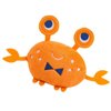 Dog Squeaky Toys, Crab Shape Interactive Puppy Teething Toys Plush Dog Toy for Puppy Small and Medium Dogs (Orange)