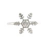 Snowflake Head Piece Rhinestone Hair Clips Bobby Pins for Women Girls Silver Crystal Hair Barrettes for Bride Wedding Bridal Hair Accessories 2pcs