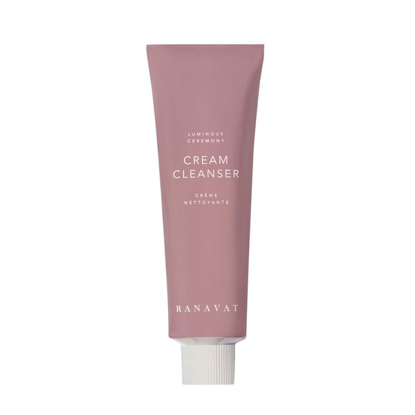 RANAVAT Luminous Ceremony Crème Cleanser - Daily Facial Cleanser Doubles as Waterproof Eye Makeup Remover - Gentle Face Wash to Detoxify and Nourish (3.4 oz)