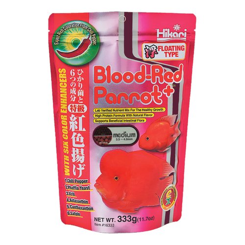 Hikari Blood Red Parrot+ Fish Food, Medium Pellet, 11.7 oz. (333g)