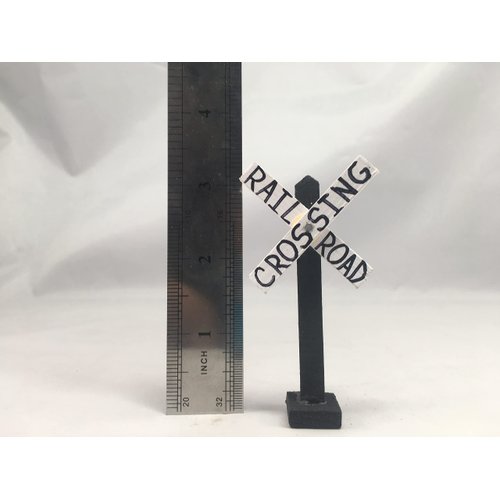 Model Train 3 INCH Miniature Railroad Crossing Sign | Set of 2 | Made in The USA