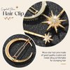 Bartosi Rhinestone Moon Hair Clips Gold Star Hairpins Crystal Decorative Bobby Pin Bride Wedding Hair Pins Side Clip Hair Accessories for Women and Girls (Pack of 3)