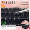 Fluffy Lash Clusters Kit 10-20mm Thick 200D Cluster Eyelash Extensions 224 Pcs D Curl Mega Volume Eyelash Clusters False Eyelashes with Lash Bond and Seal Lash Tweezers DIY at Home, by Anforlin