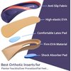 Arch Support, RooRuns 3/4 Orthotic Shoe Inserts for Over-Pronation, Plantar Fasciitis, Heel Pain Relief, High Arch Support Insoles for Men and Women for Running Walking