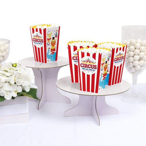 Big Dot of Happiness Carnival - Step Right Up Circus - Carnival Themed Favor Popcorn Treat Boxes - Set of 12