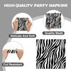 40Pcs Zebra Print Party Napkins Zebra Print Theme Party Paper Napkins Disposable Party Napkins Set Zebra Print Paper Luncheon Napkins Safari Zebra Print Theme Party Supplies
