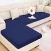 Smiry Waterproof Couch Cushion Covers, Stretch Sectional Couch Covers Washable, L Shape Chaise Lounge Sofa Slipcover Elastic Non-Slip Furniture Protector for Pets, Kid (Chaise, Navy)