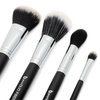 Contour Highlighter Makeup Brush Set – Beauty Junkees 5pc Brushes Kit with Blender Sponge for Full Face Contouring Sculpting Highlighting with Powder Cream Cosmetics, Soft Synthetic Vegan