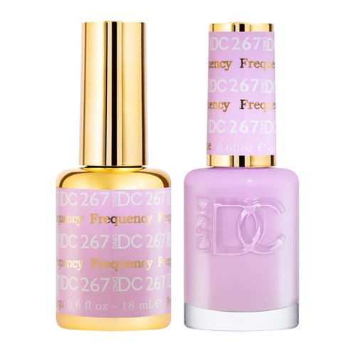 DND Gel Polish Set - 1 each of Pink Gel Polish and Pink Nail Polish, 267 Frequency, 0.5 Fl Oz