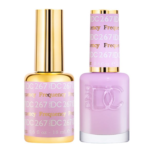 DND Gel Polish Set - 1 each of Pink Gel Polish and Pink Nail Polish, 267 Frequency, 0.5 Fl Oz