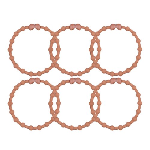 Light Brown PRO Hair Ties: Easy Release Adjustable for Every Hair Type PACK OF 6