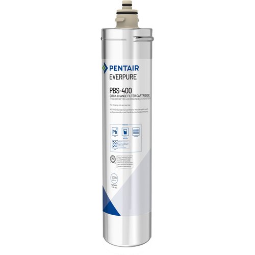 Pentair Everpure PBS-400 Quick-Change Filter Cartridge, EV927086, For Use In Everpure PBS-400 Drinking Water System, 3,000 Gallon Capacity, 0.5 Micron