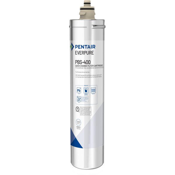 Pentair Everpure PBS-400 Quick-Change Filter Cartridge, EV927086, For Use In Everpure PBS-400 Drinking Water System, 3,000 Gallon Capacity, 0.5 Micron