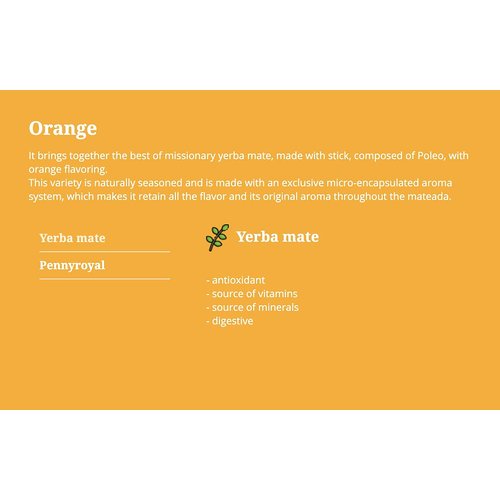 Yerba Mate Verdeflor Hierbas Serranas Mint and Herbal 500g (Orange)