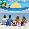 Chzisuyy Sand Remover for Beach, Sand Removal Bag, Must Haves Gift for Beach Vacation Camping Travel Trip Talc-Free, Reusable (Light Blue, Round)