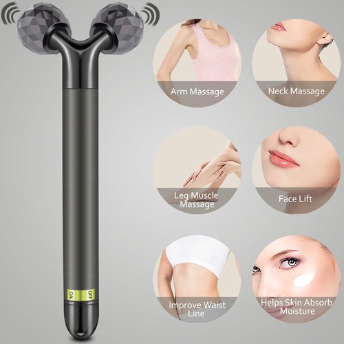 HEYFYV 3D Roller Face Massager Electric Facial Roller Massager Skin Care Face Roller Massager Tool