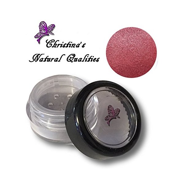 All Natural Mineral Powder Pearl Dark Pink Eye Color (Eyeshadow) - Scarlet Obsession Magenta Burgundy