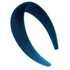 FunCosta velvet padded headband wide puffy headbands for women girls vintage sponge hair band trendy and cute hair accessories (Prussian Blue)