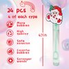 24 Piece Christmas Bubble Wand for Kids(6 Style),Cute Bubble Wand Great for Xmas Theme Party Favors,Pinata Suffer,Christmas Goodie Bags Filler,School Classroom Prizes, (Christmas)