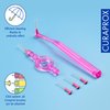 Curaprox CPS 08 Prime Start Interdental Brushes Set, 5 Interdental Brushes CPS 08 + 1 UHS 409 Holder + 1 UHS 470 Holder, 0.8 mm Diameter, 3.2 mm Effectiveness, Pink