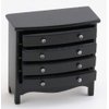 Dollhouse Miniature Chest of Drawers (Black)