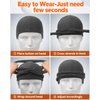 BEACE Silk Satin Lined Pre-Tied Turban Durag Head Wrap for Men & Women, Halo Turban Skull Cap Bonnet Hair Cover for Sleeping Purple
