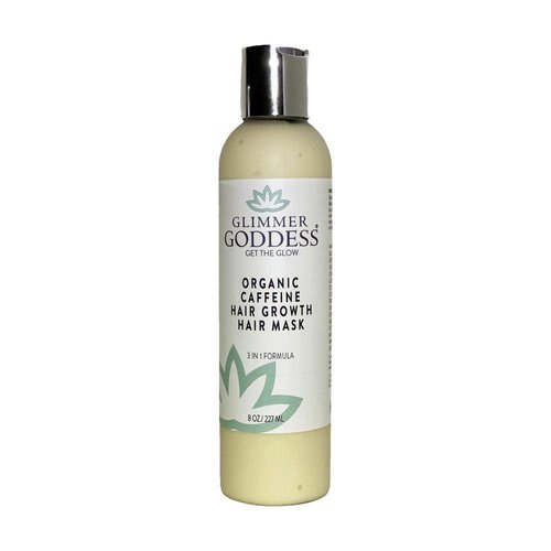 Glimmer Goddess Organic Caffeine Hair Growth Conditioner Hair Mask | Natural Caffeine Hair Loss Formula for Longer, Stronger, Healthier Hair 8 oz.
