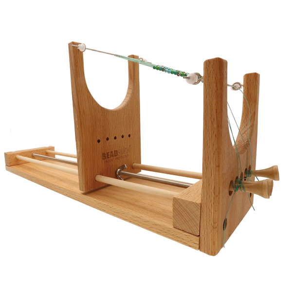The Beadsmith Rick's Beading Loom, Two-Warp Loom, 13.5 x 3.75 x 4.5 inches, Wooden, Illustrated Instructions Included, Easy Assembly, Use to Create Necklace and Bracelet Designs
