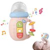 Baby Musical Toys Gift Set, Sensory Learning Toys with Music & Lights for Baby Early Educational Children's Comfort Toys and Baby Rattle Toys (Pink)