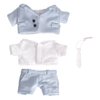 niannyyhouse 15cm Plush Doll Clothes Blue Suit Coat Tie White Shirt Pants 6in Soft Stuffed Plush Toys Accessories Dress up (Light Blue, 15cm)