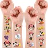 8 Sheets Kids Tattoo Summer Party Tattoo Hawaiian Luau Themed Tattoos Tropical Beach Tattoos Waterproof Temporary Tattoos Stickers Party Decoration Supplies for Adults (Mickey Mouse)