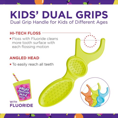 Plackers Kids Dental Floss Picks, 75 Count