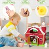 Big Red Barn Farm Animal Toy for 1 2 3 Years Old Toddlers, Preschool Montessori Learning Toys, Pretend Farm Playset with Animal Finger Puppets & Farmer, Christmas Birthday Gift for Boys Girls