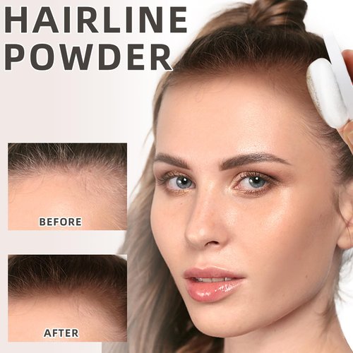 HOSAILY Hairline Powder Double-ended, Hair Shadow Hair Root Touch-Up Thinning Grey Hairline, Waterproof Hair Powder for Thinning Hair, Root Cover Up Instantly Conceals Hair Loss -02#Dark Brown