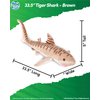 Real Planet Shark Plush Toy - Realistic Stuffed Animal Gift for Kids All Ages, Giant Shark Creature Plushie, Fun Christmas Birthday Gifts (Tiger Shark, 33.5")