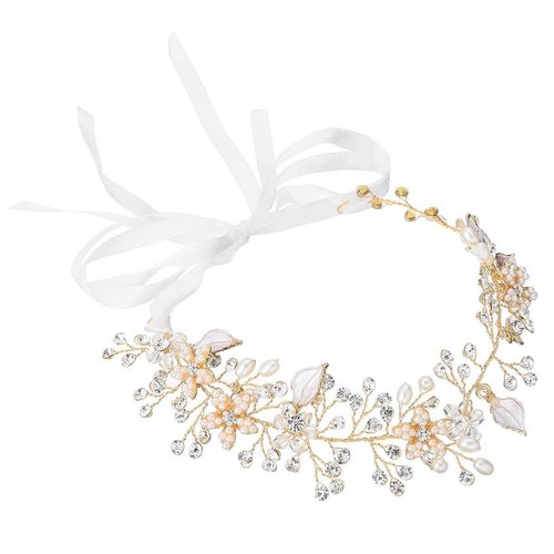 VMila Flower Crown - Elegant Wedding Hair Accessories, Beautiful Flower Girl Headpiece, Perfect for Bridesmaids and Flower Girls, Suitable for All Hair Types