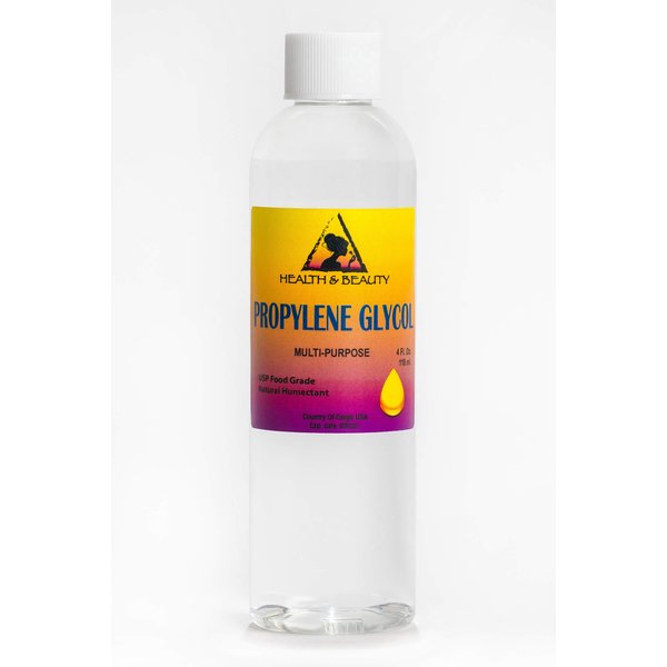 H&B Oils Center Co. Propylene Glycol USP Food & Medical Grade Hypoallergenic Moisturizer Skin Cleanser DIY NON GMO Premium Highest Purity 100% Pure 4 oz