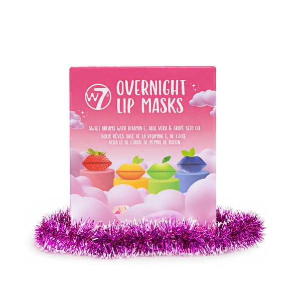 W7 Sweet Dreams Overnight Lip Masks - Stocking Stuffer Gift Set (4x10ml) - Lip Treatment with Aloe Vera & Vitamin E - Hydrating, Moisturizing Formula