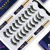 Menaka Magnetic Eyelashes Natural Look, Wispy short Magnetic Lashes with Eyeliner Kit, 4 Tubes of Magnetic Liner Upgraded Waterproof,Long Lasting. Reusable False Eyelashes Easy to Apply,10 Pairs