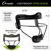 Champion Sports Steel Softball Face Mask - Classic Fielders Masks for Adults - Durable Head Guards - Premium Sports Accessories for Indoors and Outdoors - White