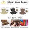 Hair Extension Beads, Black Microlink Tinsel Beads, 5mm Silicon Beads for Hair Extensions (1000pcs Black)