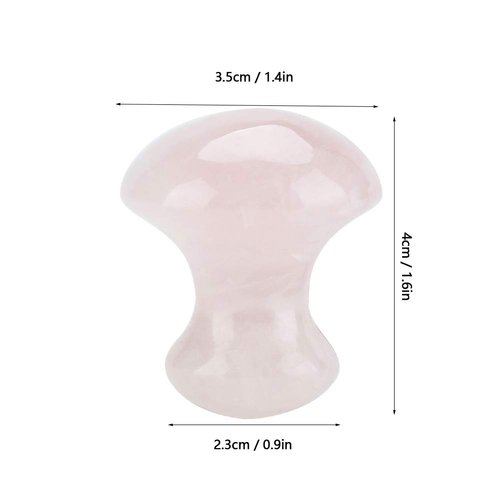 Rose Quartz Crystal Mushroom Face Massage Stone Sha Facial Tool Scraping Massage Tool for Women Home Spa