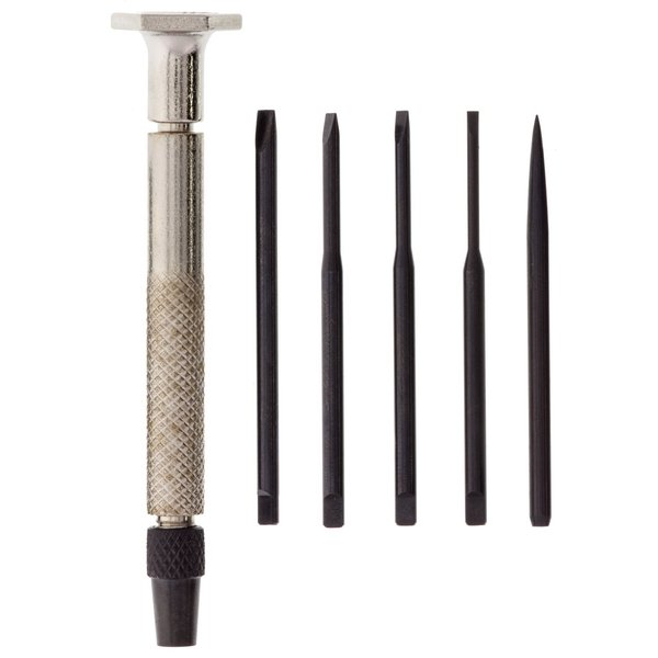 Moody Tools 018018801014 - Slotted & Awl Set, 6Pc Steel in Pouc