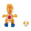Super Mario Action Figure 4 Inch Orange Yoshi Collectible Toy with Egg Accessory