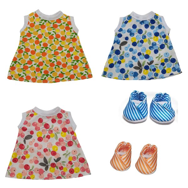 Xunwa Baby Dolls Clothes for 12 Inch Alive Dolls , Doll Clothes and Shoes Accessories for 10-12 Inch Reborn Baby Dolls(pattern4, 10)