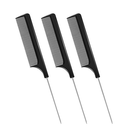 Cross Edge Pro Hair Parting & Sectioning Rings - Stainless Steel Finger Braiding Hair Pick Tools for Durable Wig, Curling, Remy Human Hair Extensions Hair Styling Tools (Silver Mirror Polish)