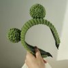 ZHOUMEIWENSP Frog Big Eyes Headband for Women Girls SPA Skin Care Facial Hair Band Makeup Washing Hair Accessories (Green)