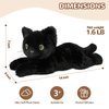 Black Cat Stuffed Animals, Microwavable Stuffed Animals Heating Pad for Cramps, Pain Stress Relief, Heatable & Coolable Lavender Scented Cat Plush Toys for Anxiety, Women & Kids Bedtime
