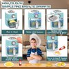 Toy Air Fryer for Kids Kitchen Playset, Chef Pretend Play kitchen Accessories with Color Changing Play Food, Cooking Game with Fries, Kids Toys with Sound & Light, Camp Kitchen Set for Toddler 3-5 5-7